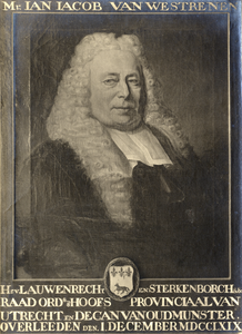 107101 Portret van Jan Jacob van Westrenen, geboren 1685, raad van het Hof van Utrecht, deken van Oudmunster, regent ...